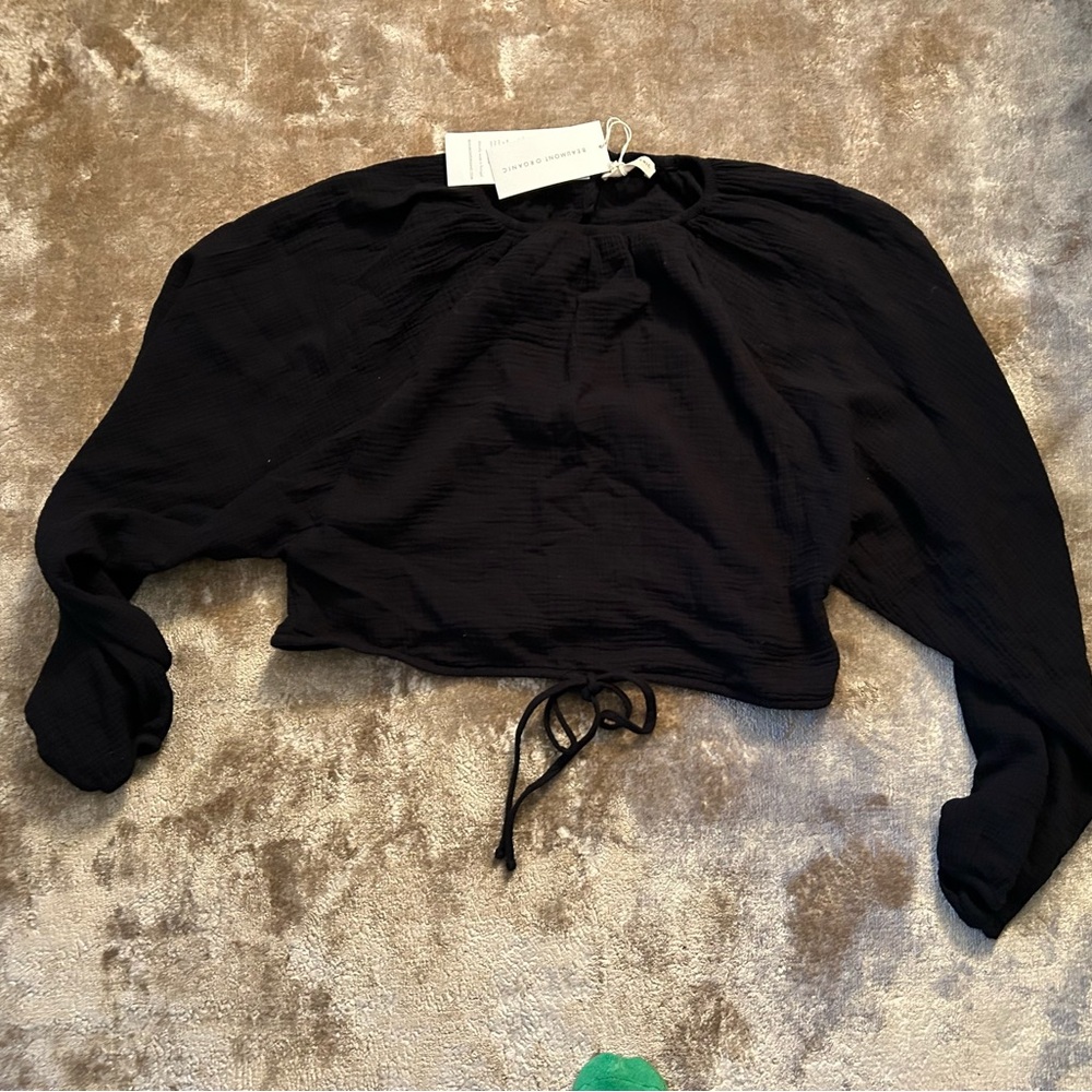Bohemian Gauze Black Hippie Top